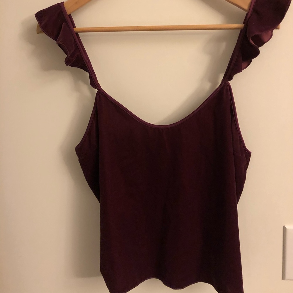 VS dark purple velvet crop top